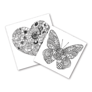 Floral and Butterfly Coloring Sheets